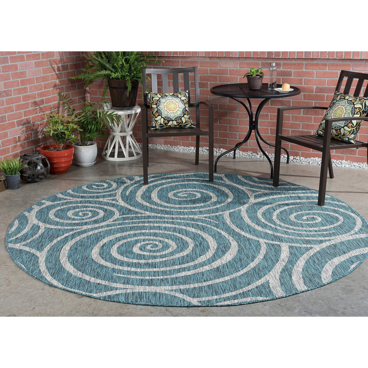 Colonnade Transitional Geometric Indoor/Outdoor Area Rug