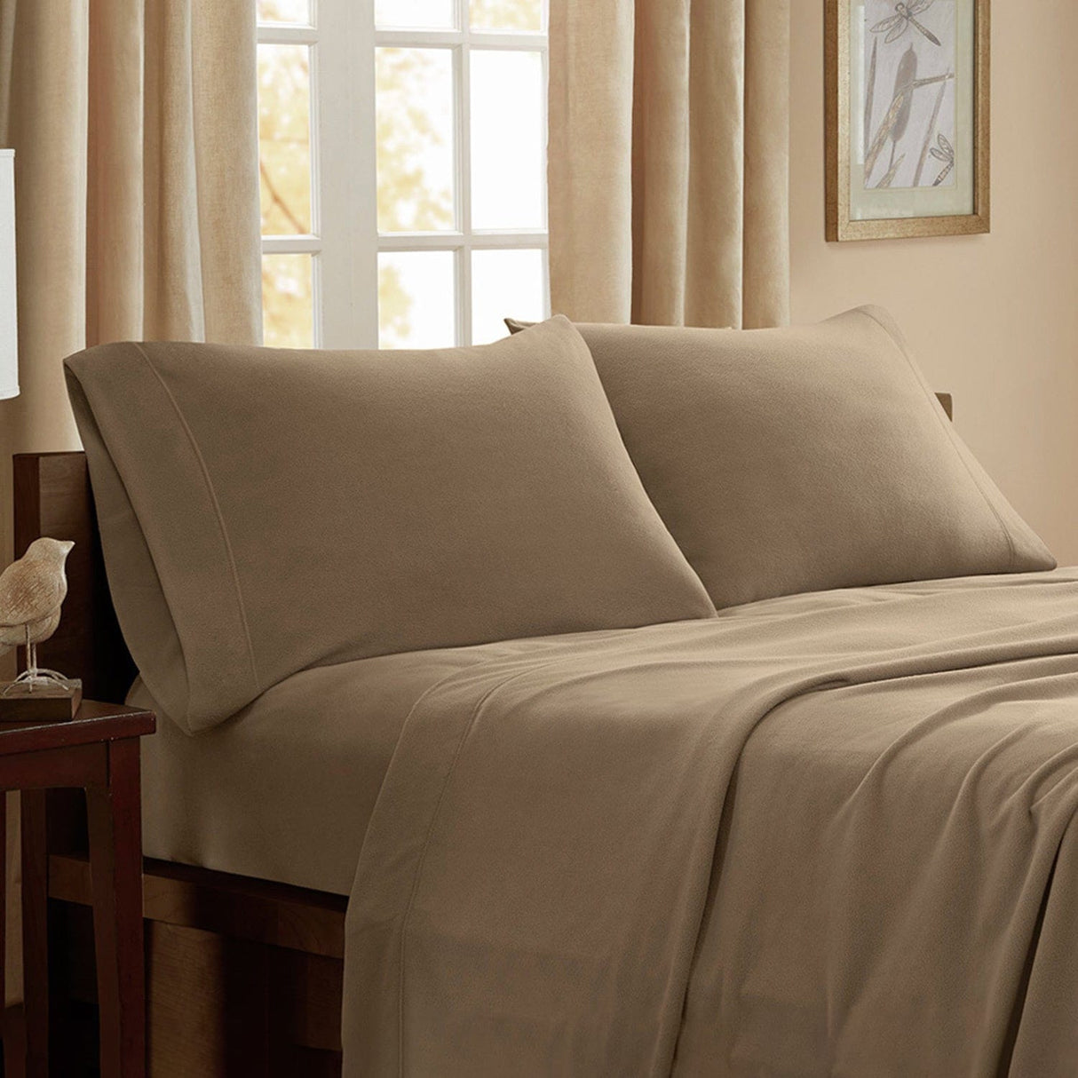 Porch & Den Herron Stain Resistant Fleece Bed Sheet Set