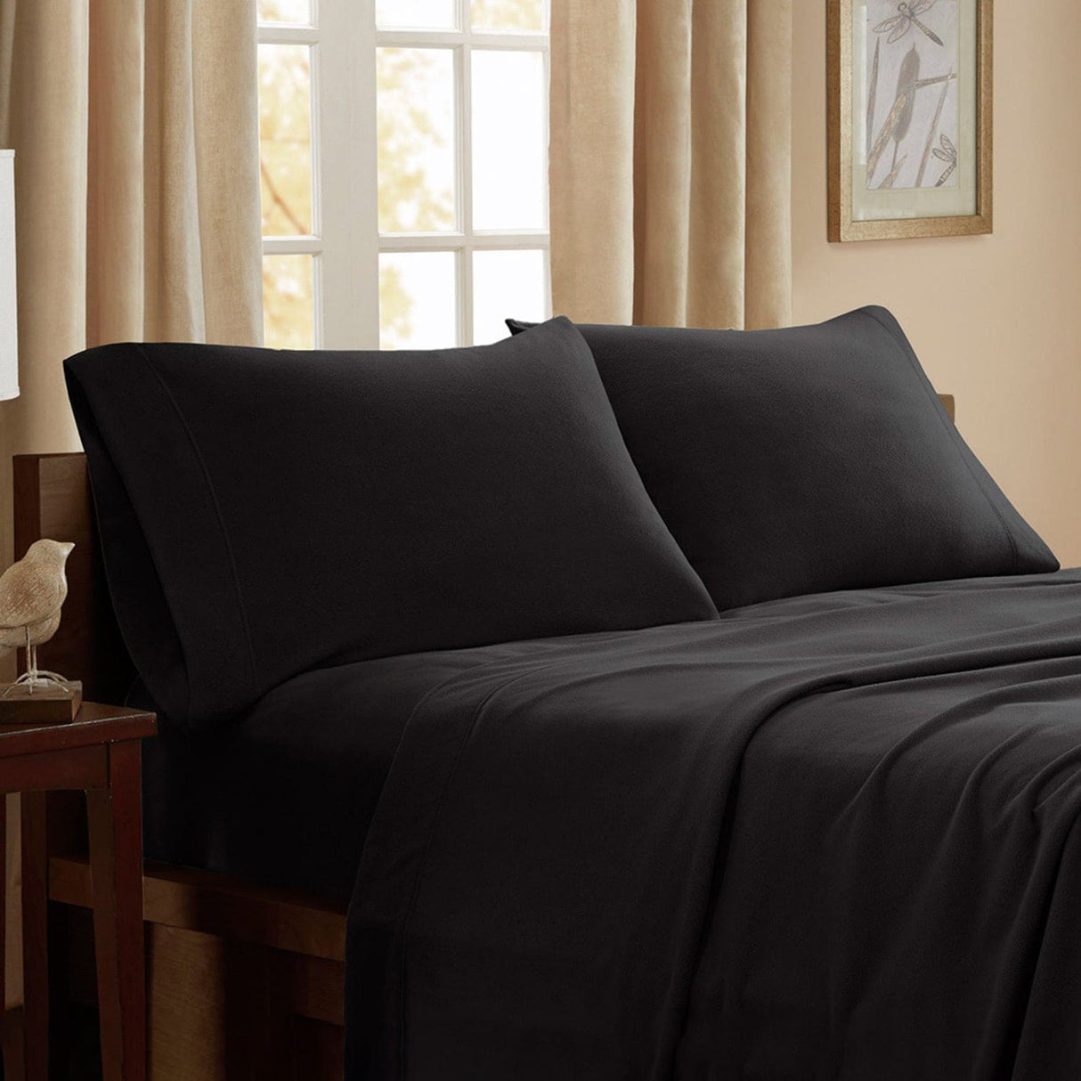 Porch & Den Herron Stain Resistant Fleece Bed Sheet Set
