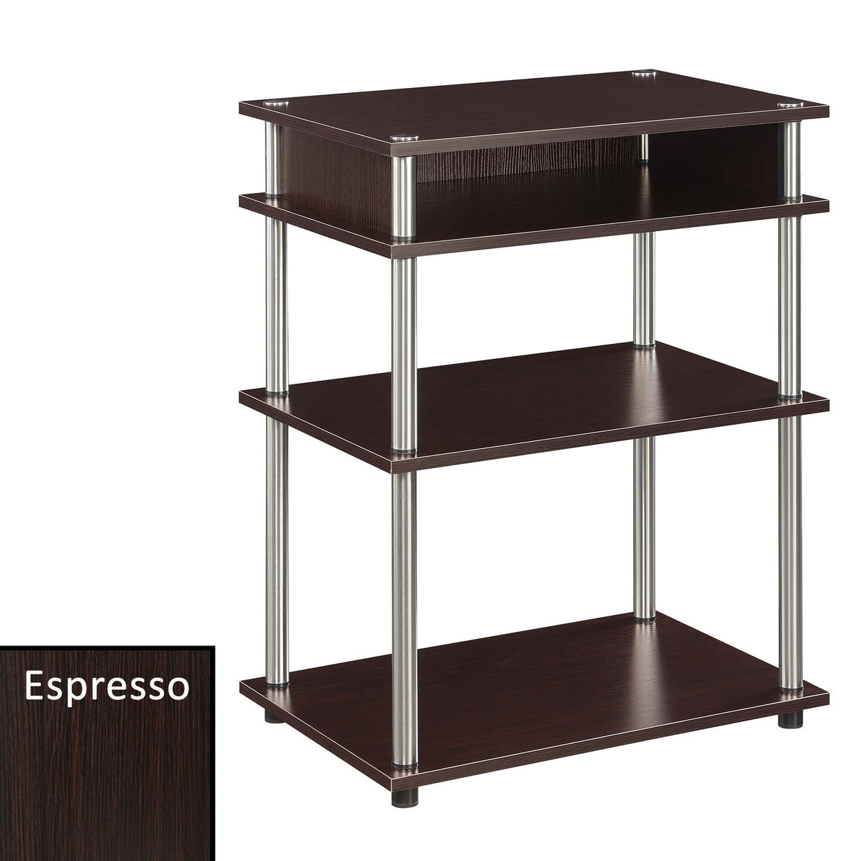 Convenience Concepts Designs2Go No Tools Printer Stand with Shelves