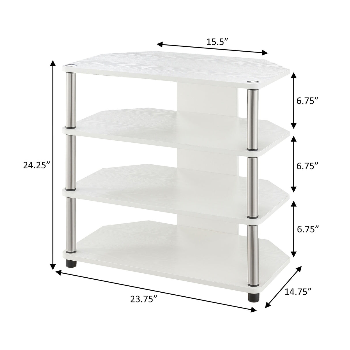 Convenience Concepts Designs2Go Corner TV Stand for TVs up to 29 Inches