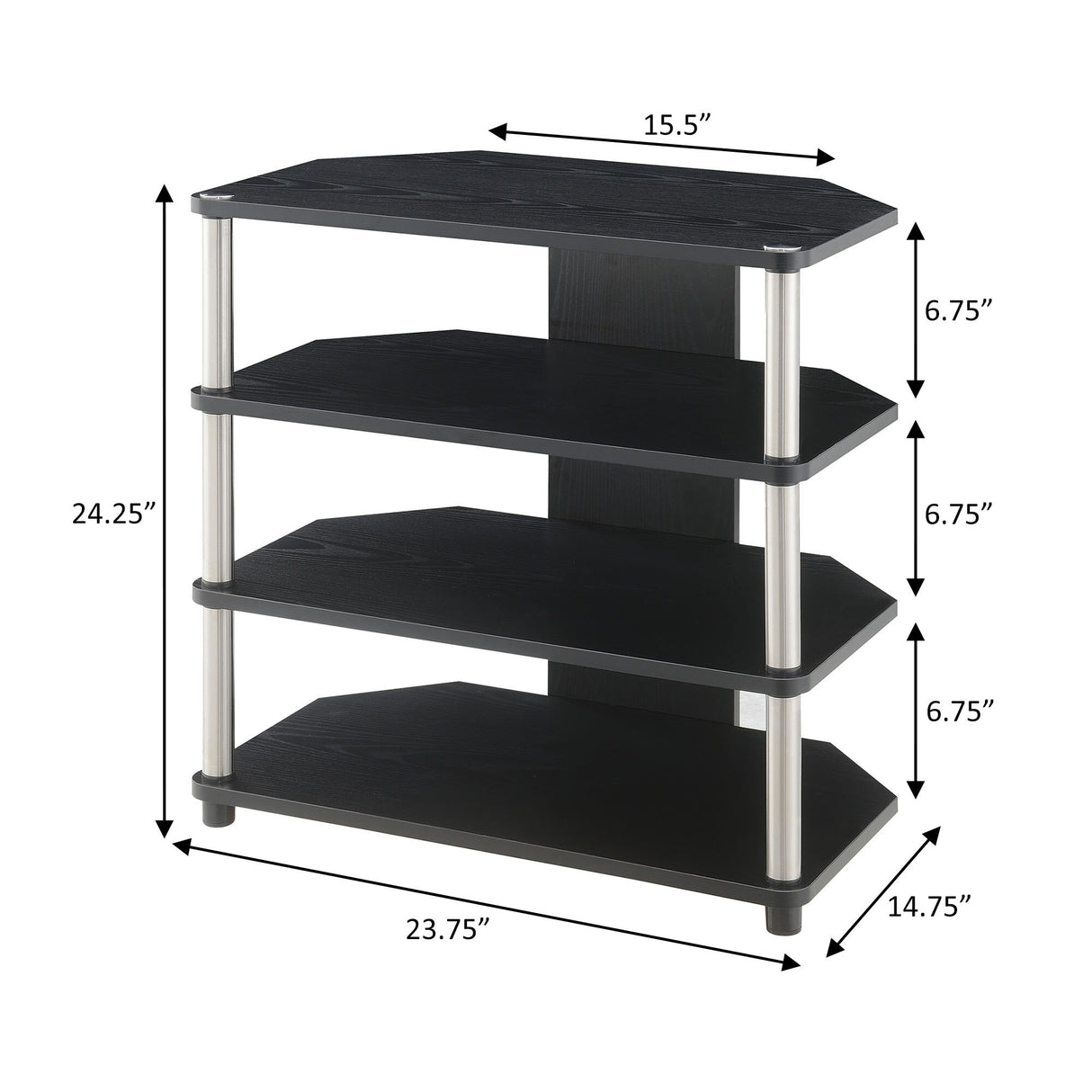 Convenience Concepts Designs2Go Corner TV Stand for TVs up to 29 Inches
