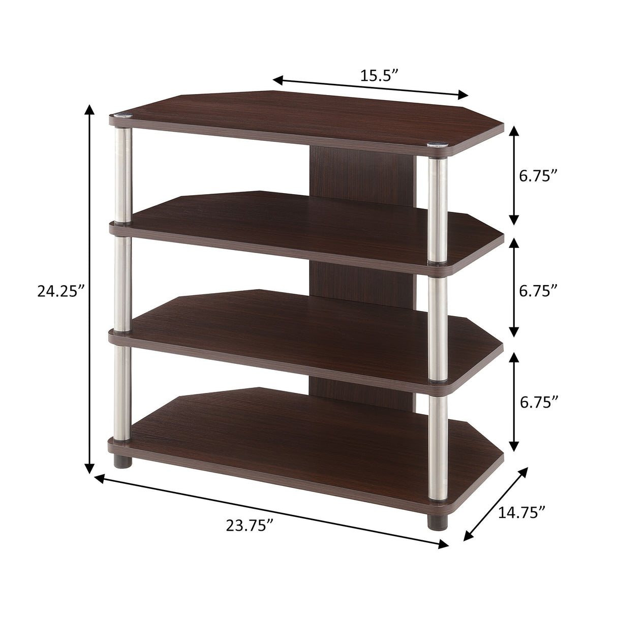 Convenience Concepts Designs2Go Corner TV Stand for TVs up to 29 Inches