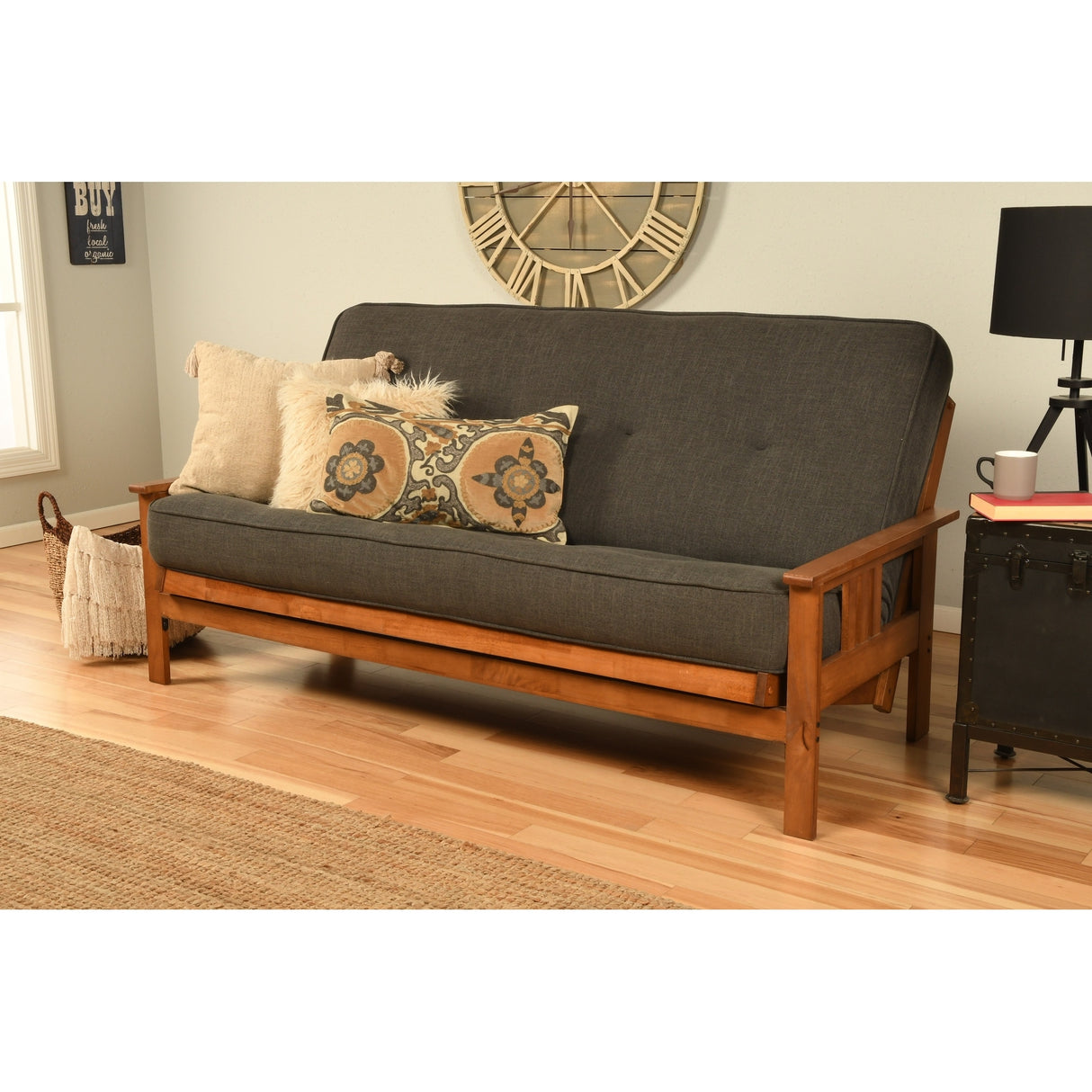Porch & Den Kern Full-size Futon Frame and Mattress Set