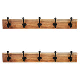 Porch & Den Meeker Hard Wood Utility Wall Mounted Coat Rack