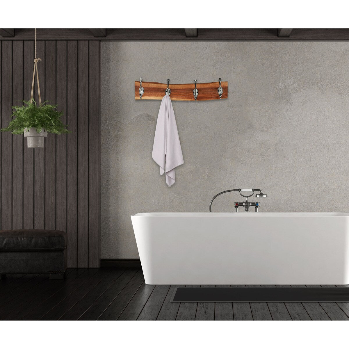 Porch & Den Meeker Hard Wood Utility Wall Mounted Coat Rack