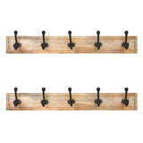 Porch & Den Meeker Hard Wood Utility Wall Mounted Coat Rack