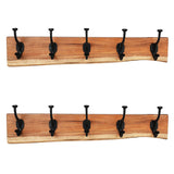 Porch & Den Meeker Hard Wood Utility Wall Mounted Coat Rack
