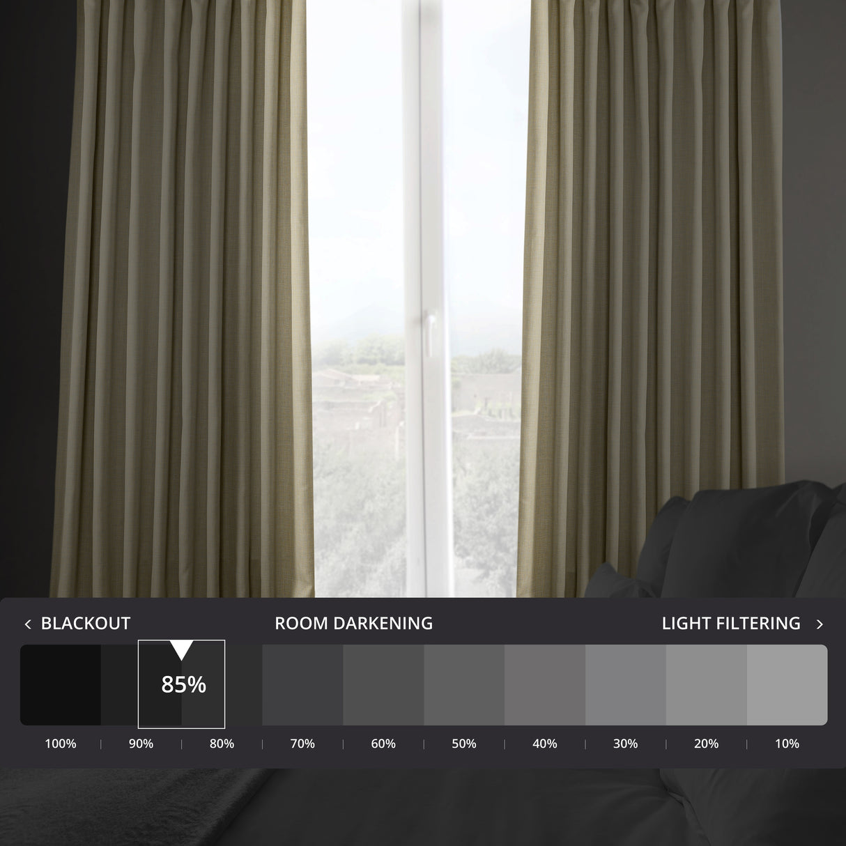 Exclusive Fabrics Faux Linen Room Darkening Curtain (1 Panel)