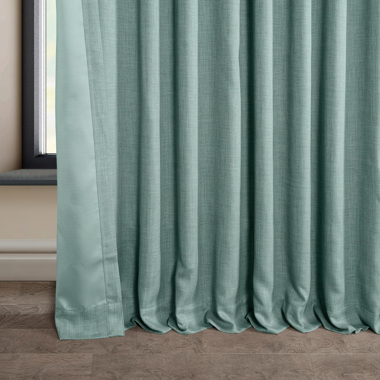 Exclusive Fabrics Faux Linen Room Darkening Curtain (1 Panel)