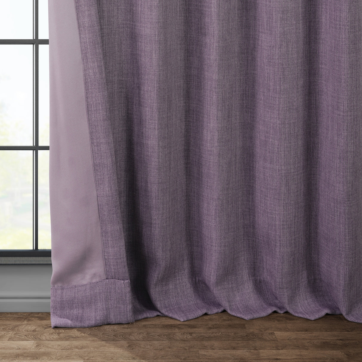 Exclusive Fabrics Faux Linen Room Darkening Curtain (1 Panel)