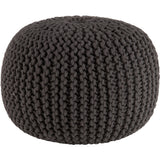 Porch & Den Myers Hand-knitted Cotton Pouf