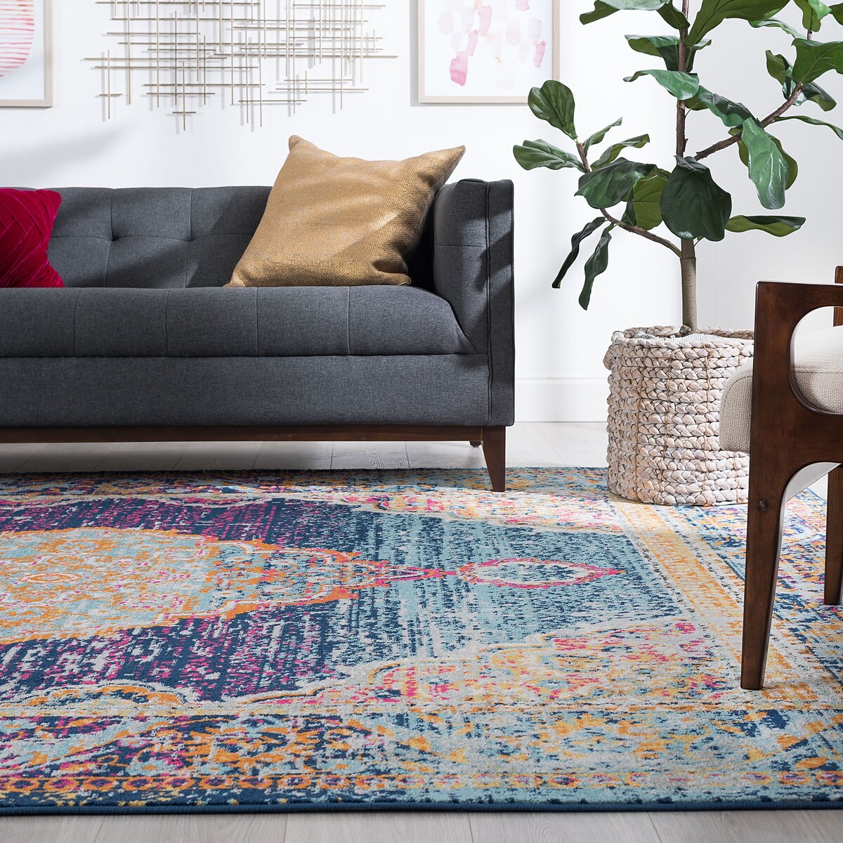Jade Bohemian & Eclectic Overdyed Indoor Area Rug