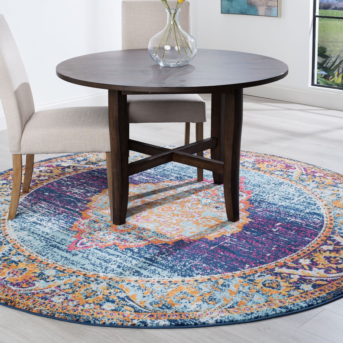 Jade Bohemian & Eclectic Overdyed Indoor Area Rug