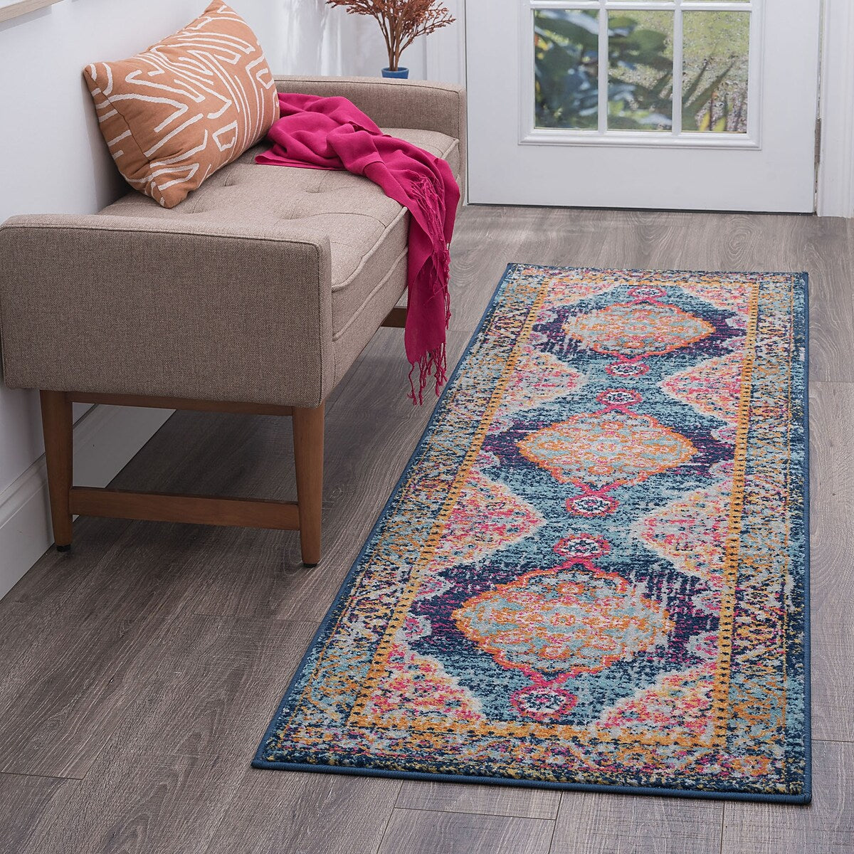Jade Bohemian & Eclectic Overdyed Indoor Area Rug