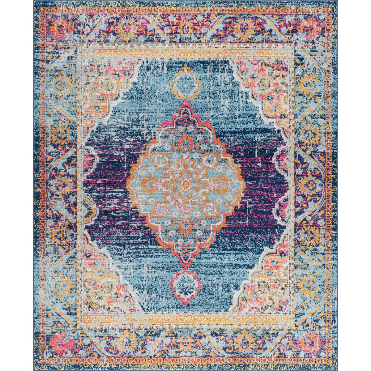 Jade Bohemian & Eclectic Overdyed Indoor Area Rug