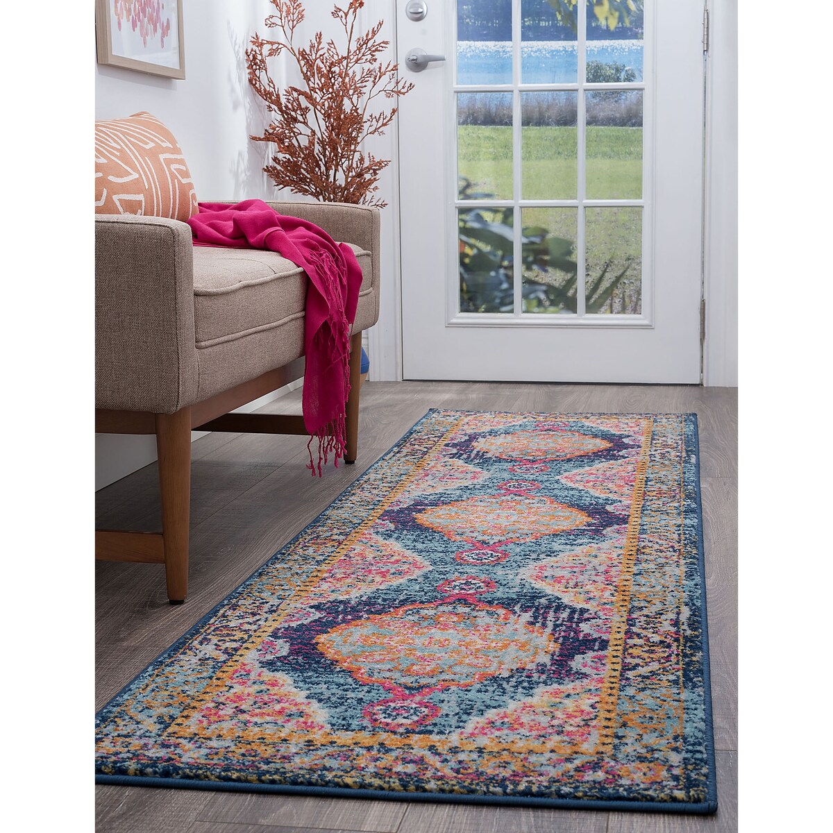 Jade Bohemian & Eclectic Overdyed Indoor Area Rug