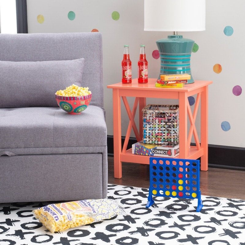 Ripplewood Farmhouse X-Base Side End Table