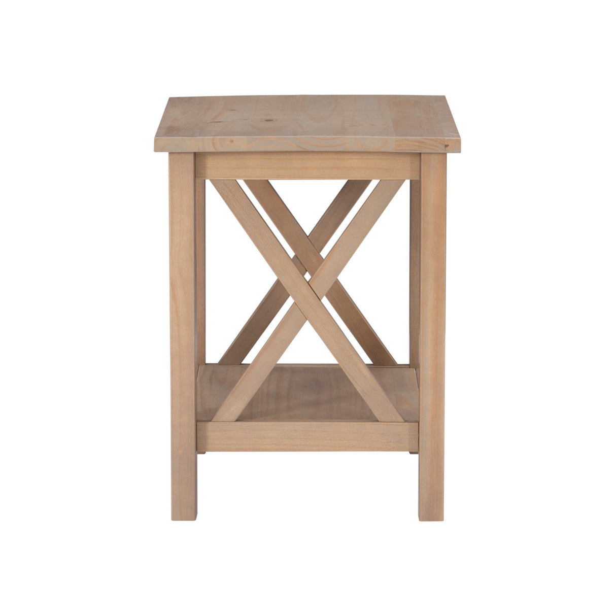 Ripplewood Farmhouse X-Base Side End Table