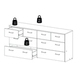 Porch & Den Space Oak Structure and White 8-drawer Double Dresser