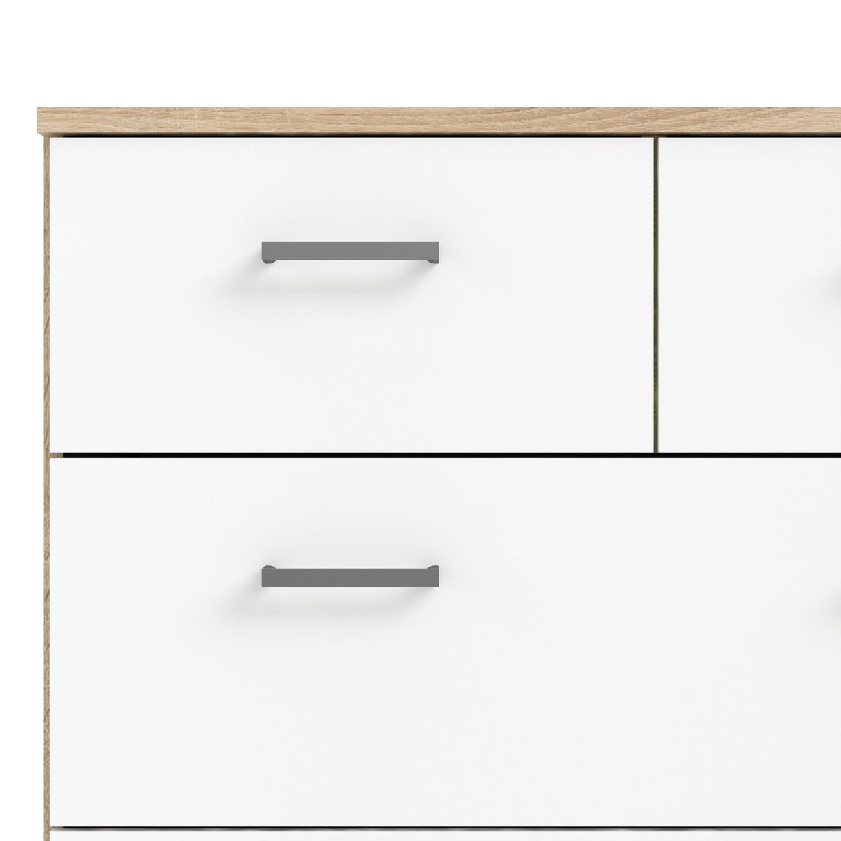 Porch & Den Space Oak Structure and White 8-drawer Double Dresser