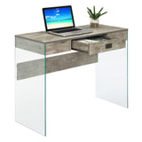Convenience Concepts SoHo 1 Drawer Glass 36" Desk