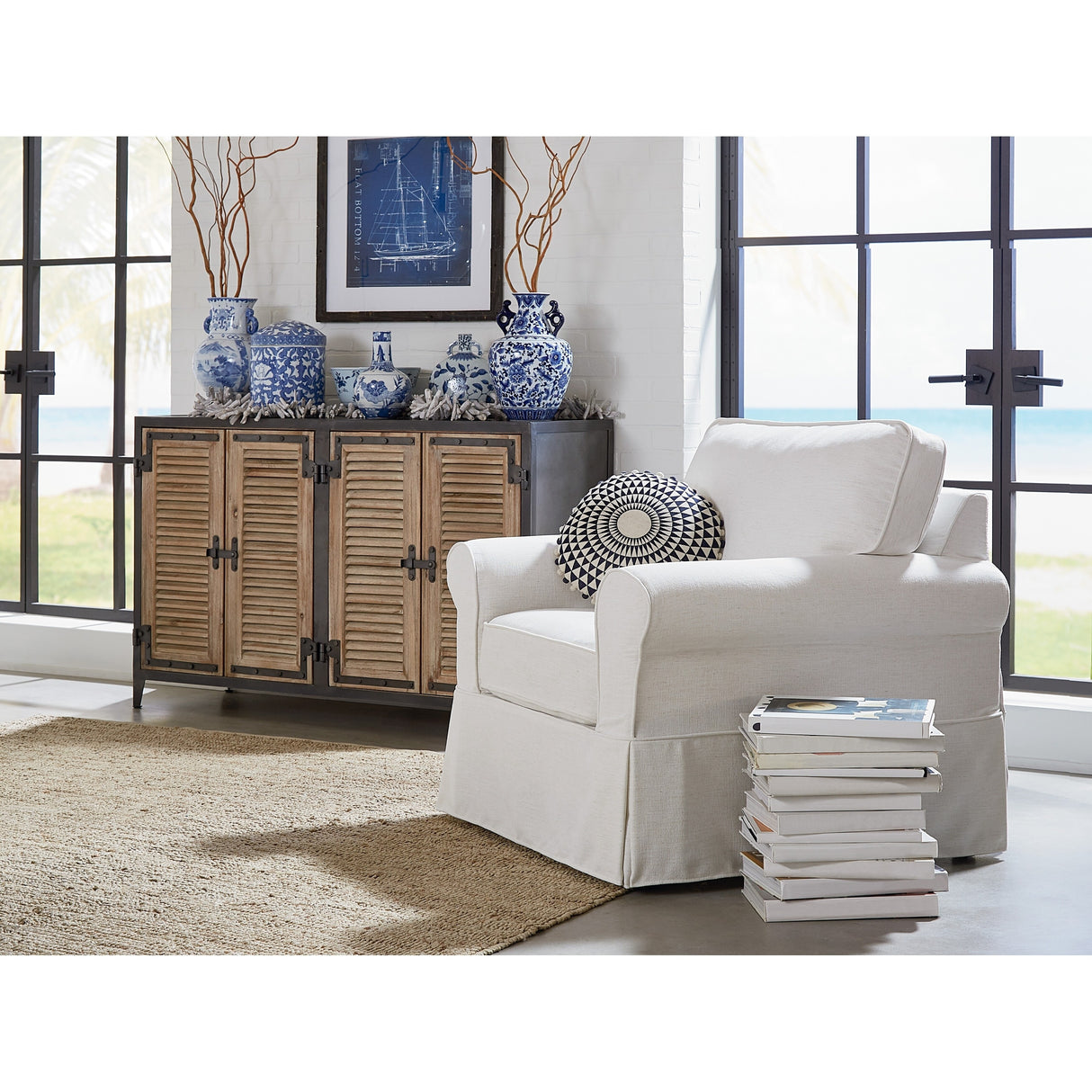 Porch & Den Zuni Arm Chair with Removable Slip Cover
