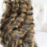 Porcupine Mocha Faux Fur Luxury Throw