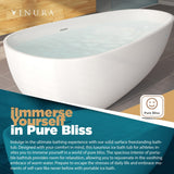 Portable Bath Tubs Adult - 67” White Oval Bathtubs for Bathroom - Medium
