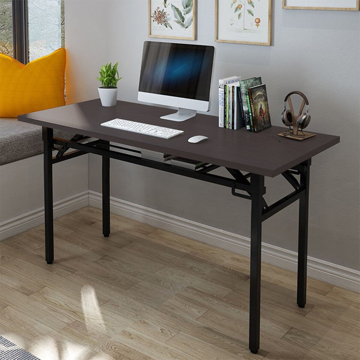 Portable Dining Picnic Coffee Table Folding Computer Desk Modern Writing Table For Home Office Study 47 Inch Long