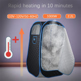 Portable Folding Full Size Steam Sauna with 1000W&2.2L Steam Generator