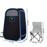Portable Folding Full Size Steam Sauna with 1000W&2.2L Steam Generator