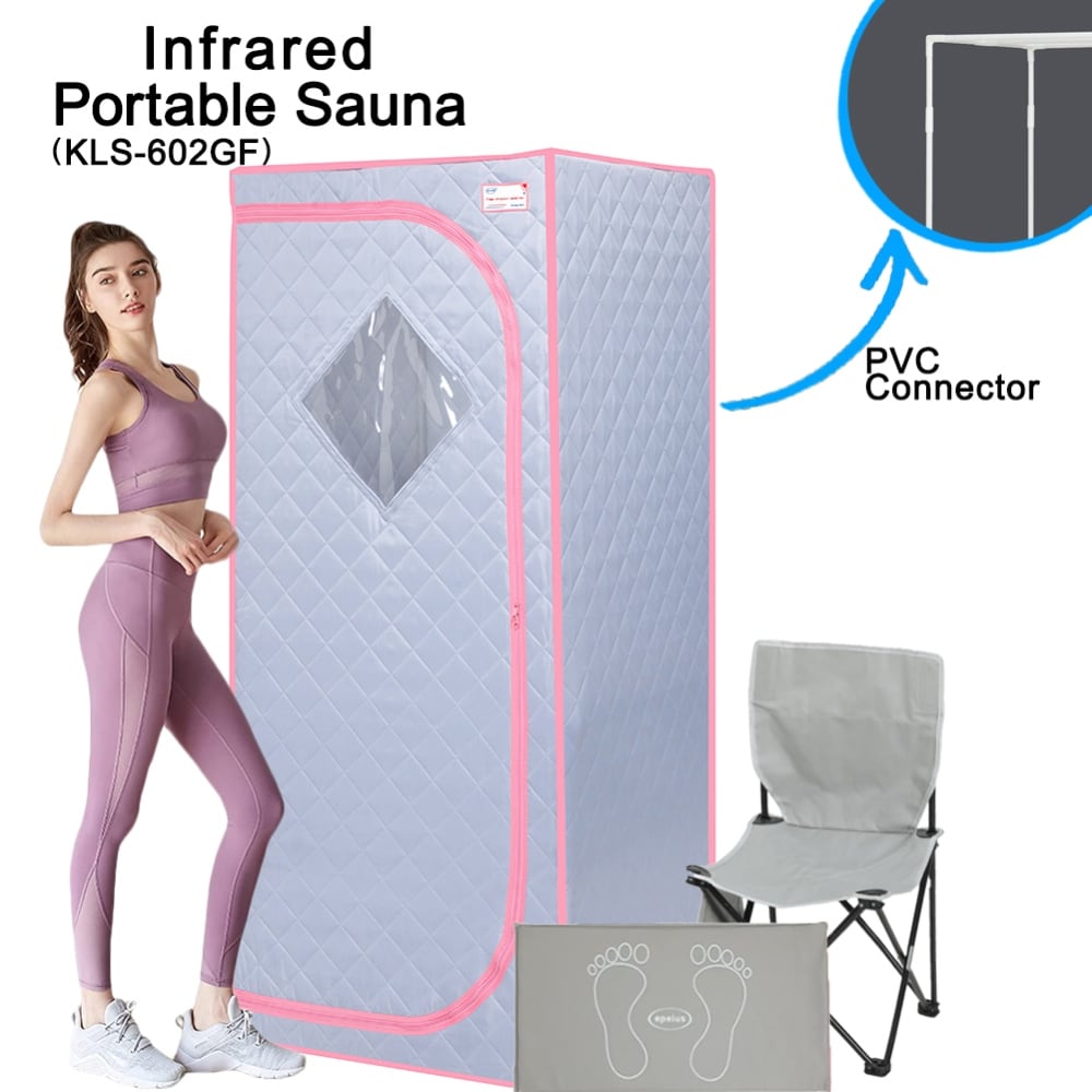 Portable Infrared Sauna Tent with Foldable Chair and Reading light