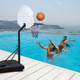 Portable Poolside Basketball Hoop,Height Adjustable 3.1ft-4.7ft
