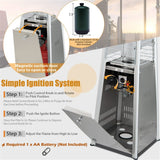 Portable Tabletop Pyramid Patio Heater with Glass Tube