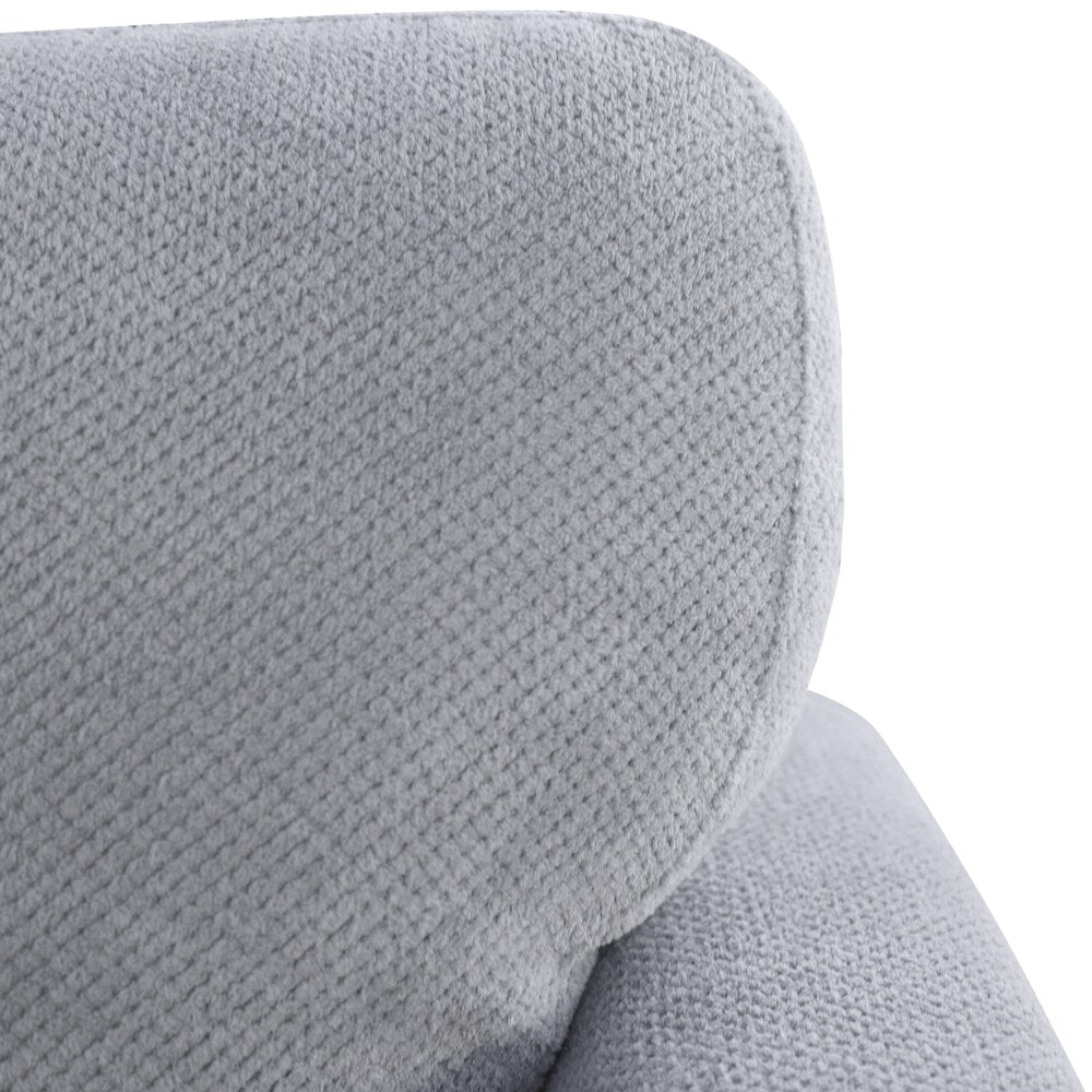 Porter Brighton Light Grey Textured Microfiber Contemporary Arm Chair - 37"H x 36"D x 40"W