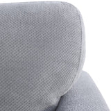 Porter Brighton Light Grey Textured Microfiber Contemporary Arm Chair - 37"H x 36"D x 40"W