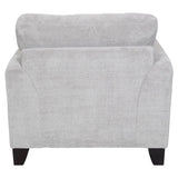 Porter Brighton Light Grey Textured Microfiber Contemporary Arm Chair - 37"H x 36"D x 40"W
