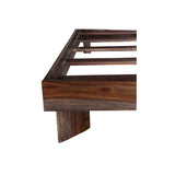 Porter Designs Cambria Transitional Solid Sheesham Wood Queen Bed, Gray