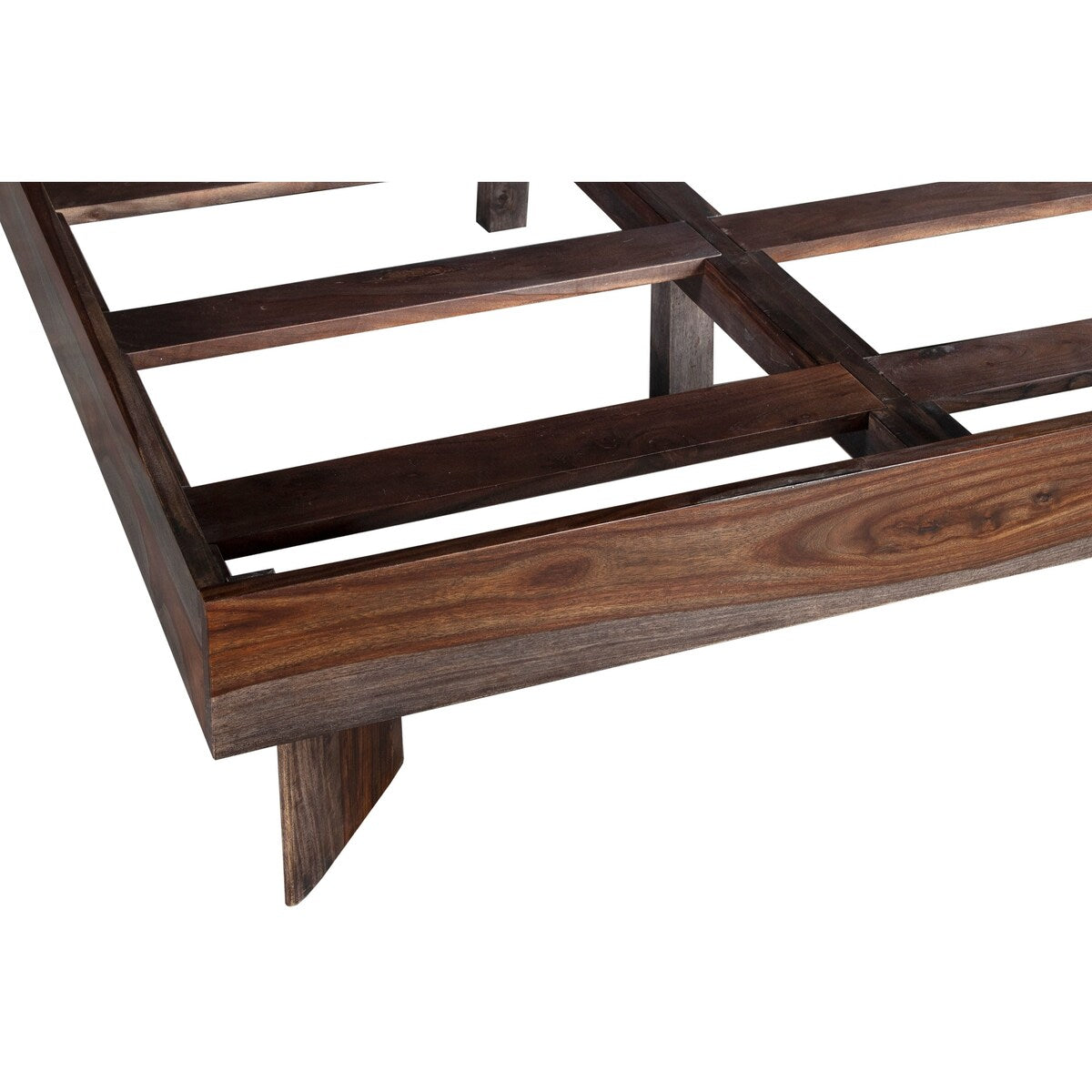 Porter Designs Cambria Transitional Solid Sheesham Wood Queen Bed, Gray