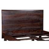Porter Designs Cambria Transitional Solid Sheesham Wood Queen Bed, Gray