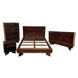 Porter Designs Cambria Transitional Solid Sheesham Wood Queen Bed, Gray
