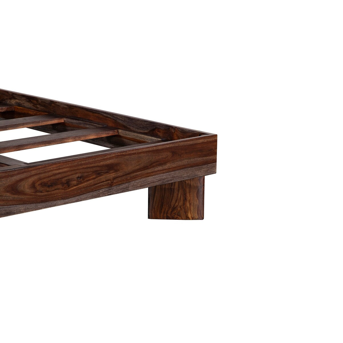 Porter Designs Cambria Transitional Solid Sheesham Wood Queen Bed, Gray