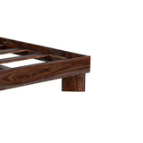 Porter Designs Cambria Transitional Solid Sheesham Wood Queen Bed, Gray