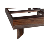Porter Designs Cambria Transitional Solid Sheesham Wood Queen Bed, Gray