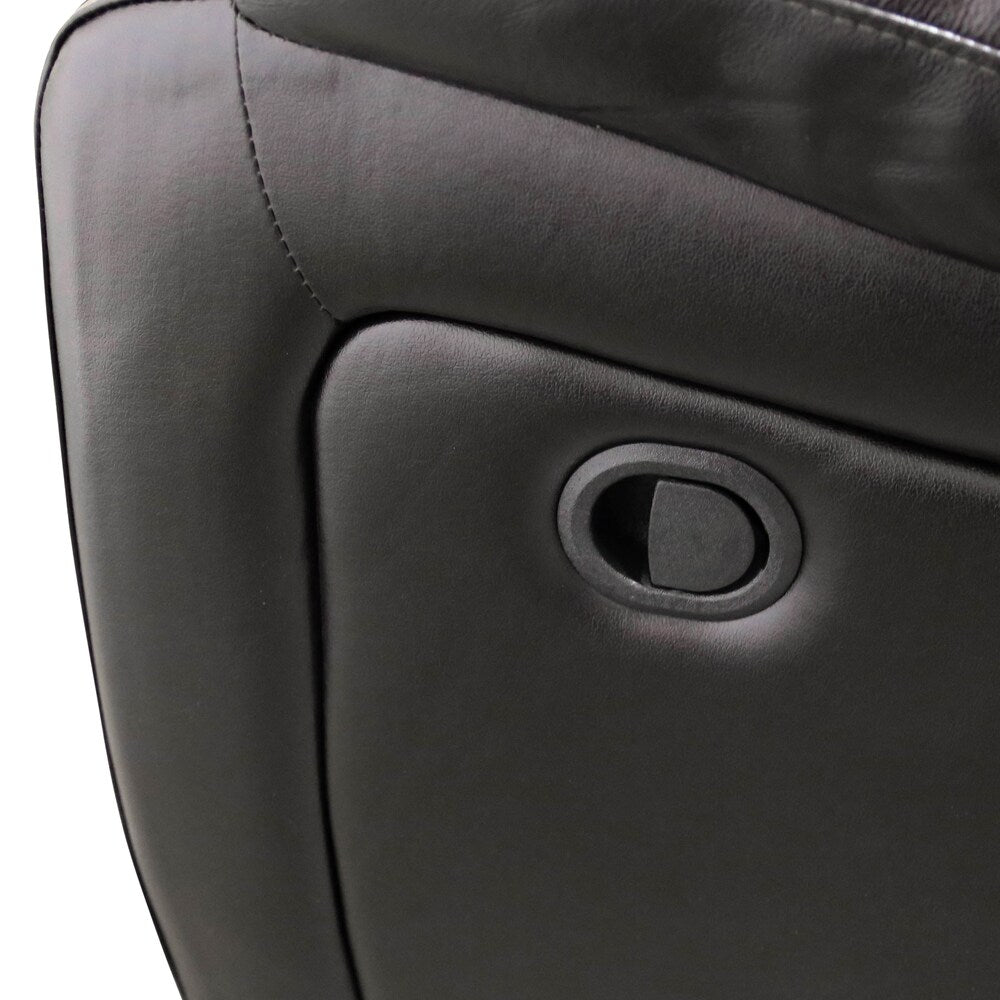 Porter Ramsey Black Cherry Top Grain Leather Power Reclining Loveseat with Center Console