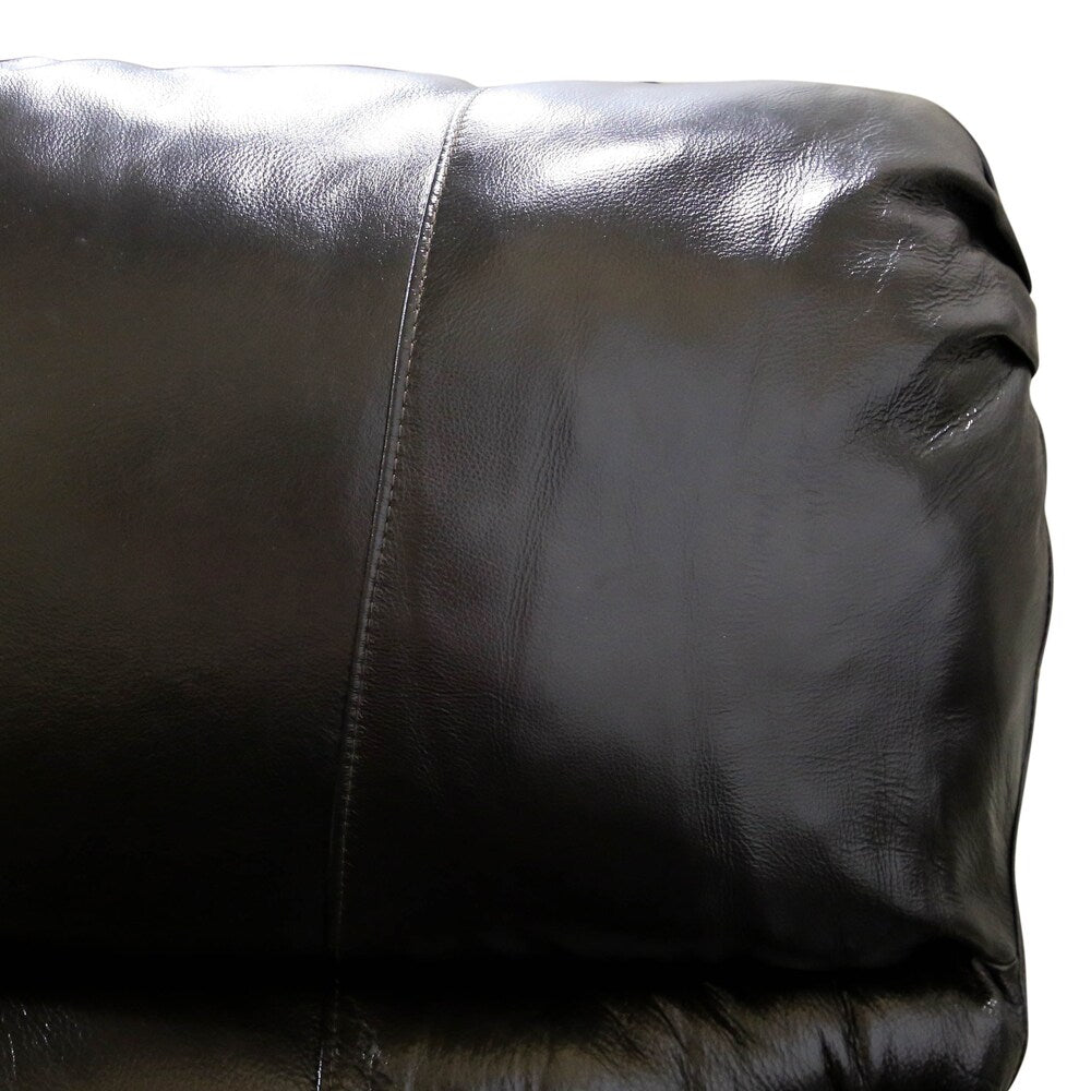 Porter Ramsey Black Cherry Top Grain Leather Power Reclining Loveseat with Center Console