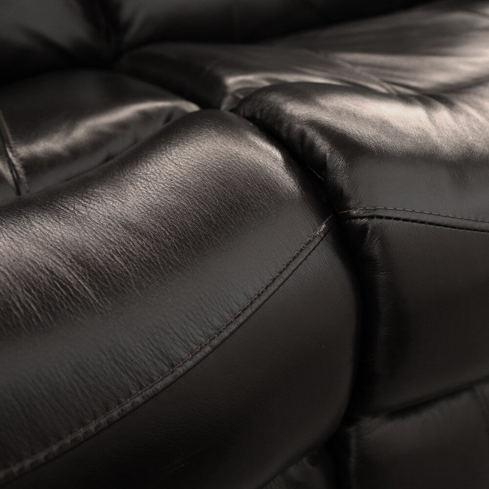 Porter Ramsey Black Cherry Top Grain Leather Power Reclining Loveseat with Center Console