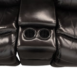 Porter Ramsey Black Cherry Top Grain Leather Power Reclining Loveseat with Center Console