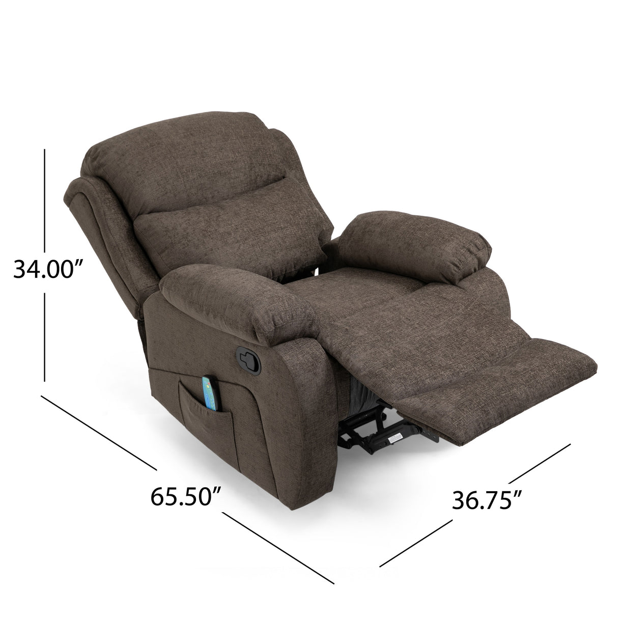 Porterdale Indoor Pillow Tufted Massage Recliner by Christopher Knight Home
